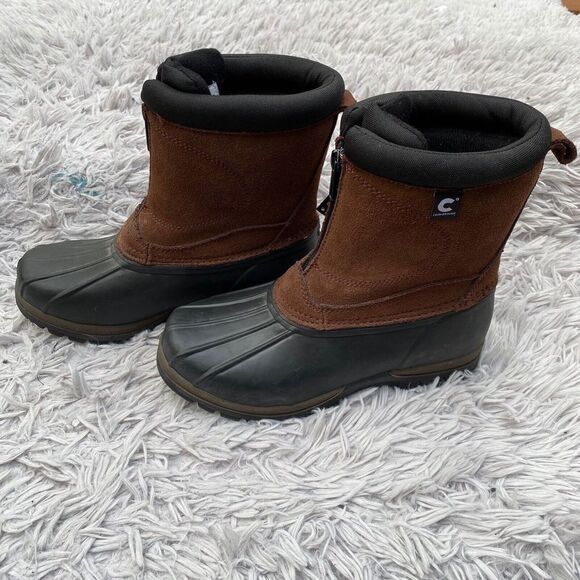 ComforTemp Womens Brown Suede Rubber Sole Winter Duck Boots Steel Shank Size 8 - Picture 12 of 16